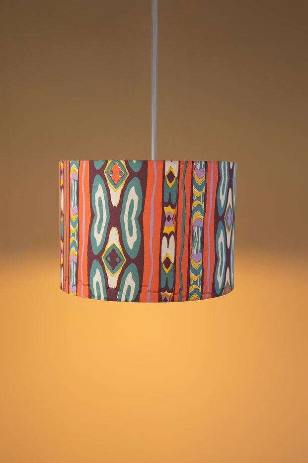 PENDANT LAMPS Mire Ikkat Large Drum Pendant