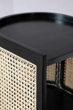BEDSIDE TABLES Mod Wicker Bedside Table (Teak Wood And Wicker)