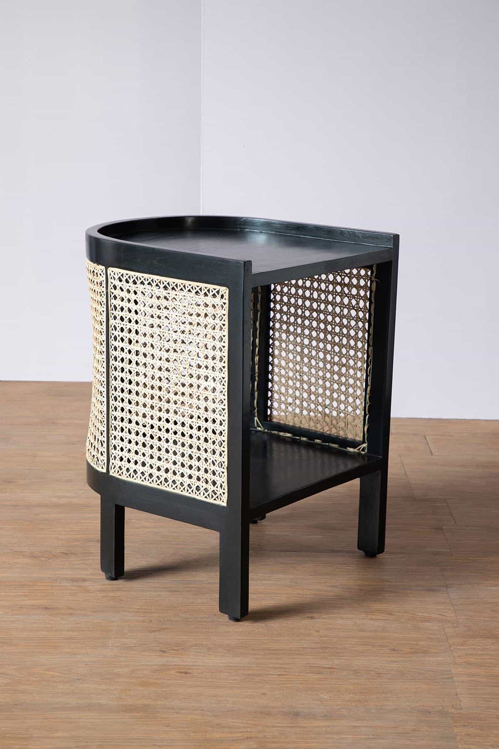 BEDSIDE TABLES Mod Wicker Bedside Table (Teak Wood And Wicker)