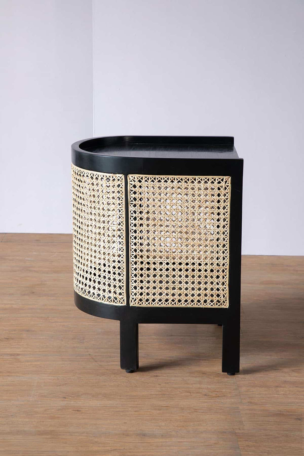 BEDSIDE TABLES Mod Wicker Bedside Table (Teak Wood And Wicker)