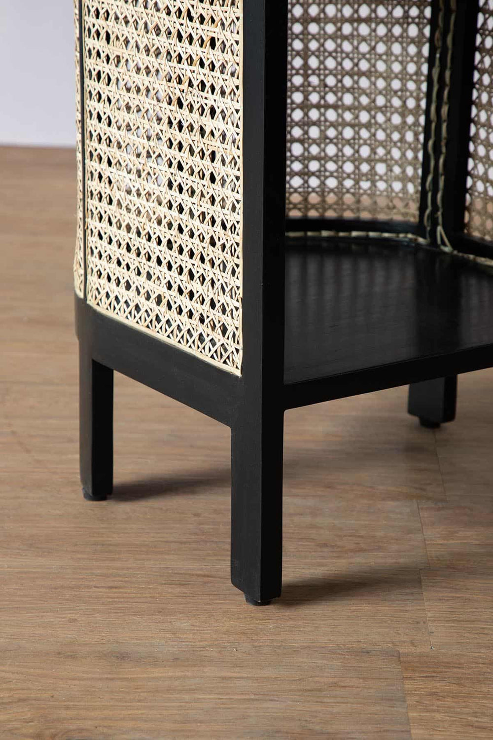 BEDSIDE TABLES Mod Wicker Bedside Table (Teak Wood And Wicker)