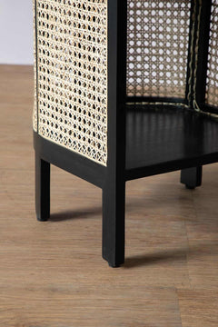 BEDSIDE TABLES Mod Wicker Bedside Table (Teak Wood And Wicker)