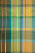 PRINT & PATTERN UPHOLSTERY FABRICS Modish Madras Sun Yellow Patterned Upholstery Fabric