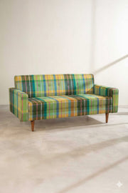 PRINT & PATTERN UPHOLSTERY FABRICS Modish Madras Sun Yellow Patterned Upholstery Fabric