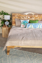 Moira Silver Sand Quilted Bedcover