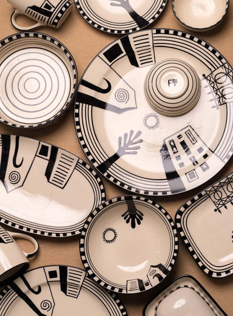 SERVING PLATTERS Mombaye City Ceramic Nut Tray