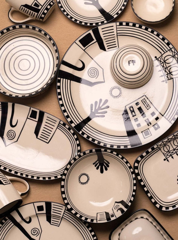 SERVING PLATTERS Mombaye City Ceramic Nut Tray