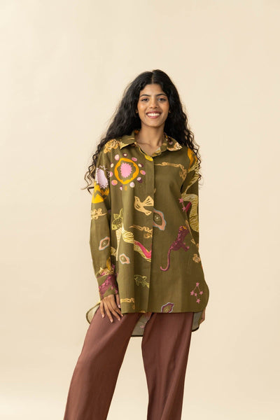 TOPS Monki Mind Easy Shirt (Must Have Brown)