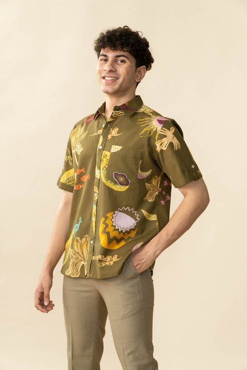 SHIRTS Monki Mind Printed Shirt (Must Have Brown)