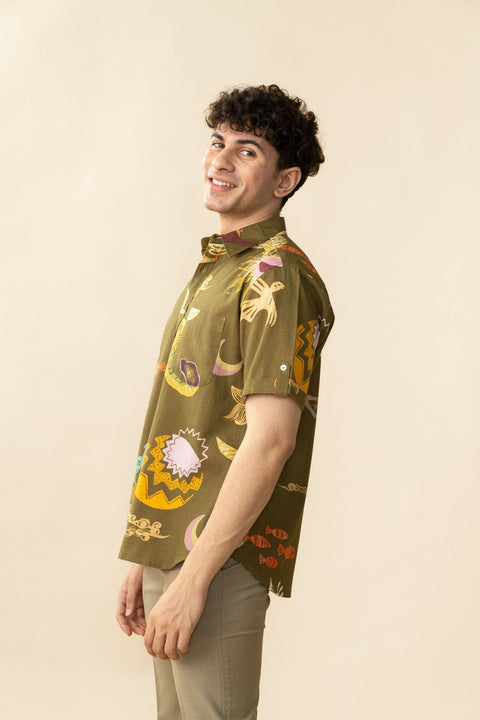 SHIRTS Monki Mind Printed Shirt (Must Have Brown)