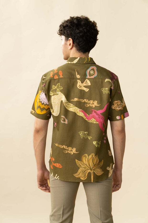 SHIRTS Monki Mind Printed Shirt (Must Have Brown)