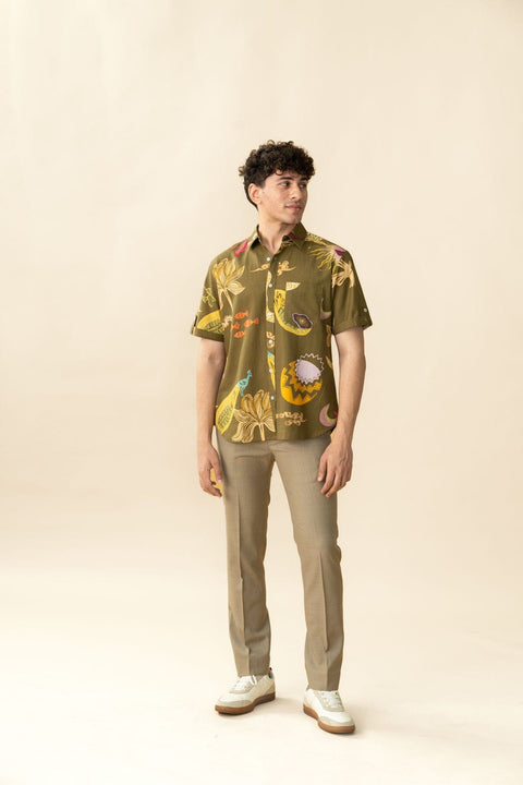 SHIRTS Monki Mind Printed Shirt (Must Have Brown)