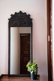 MIRRORS Monkii Palm Hand Carved Wall Mirror