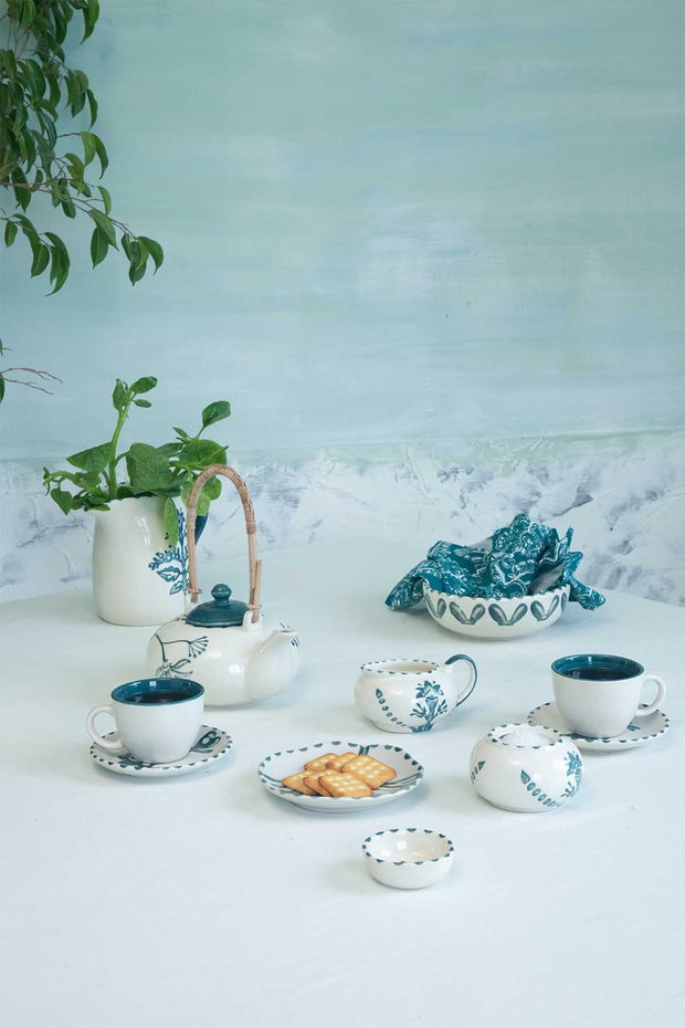 TEA TIME Montane Rainforest Teal Ceramic Tea Set