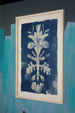WALL ACCENTS Montane Leafy Wall Art (Cyano Blue)