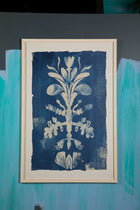 Montane Leafy Wall Art (Cyano Blue)