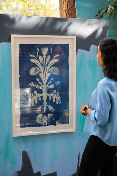 WALL ACCENTS Montane Leafy Wall Art (Cyano Blue)