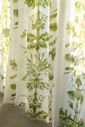 CURTAINS Montane Green And White Cotton Curtain And Blinds