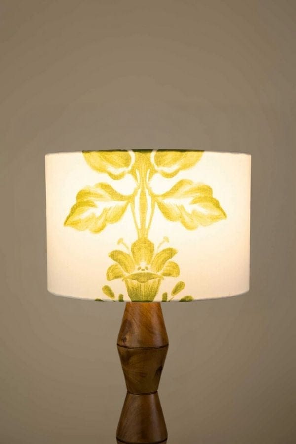 LAMPSHADES Montane Medium Drum Lampshade (Green And White)
