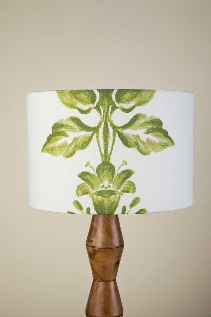 LAMPSHADES Montane Medium Drum Lampshade (Green And White)