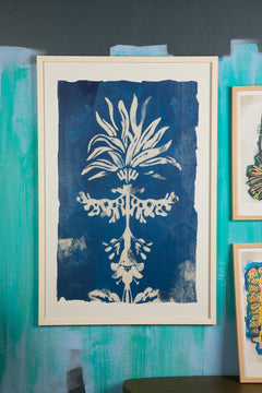 Montane Shrub Wall Art (Cyano Blue)