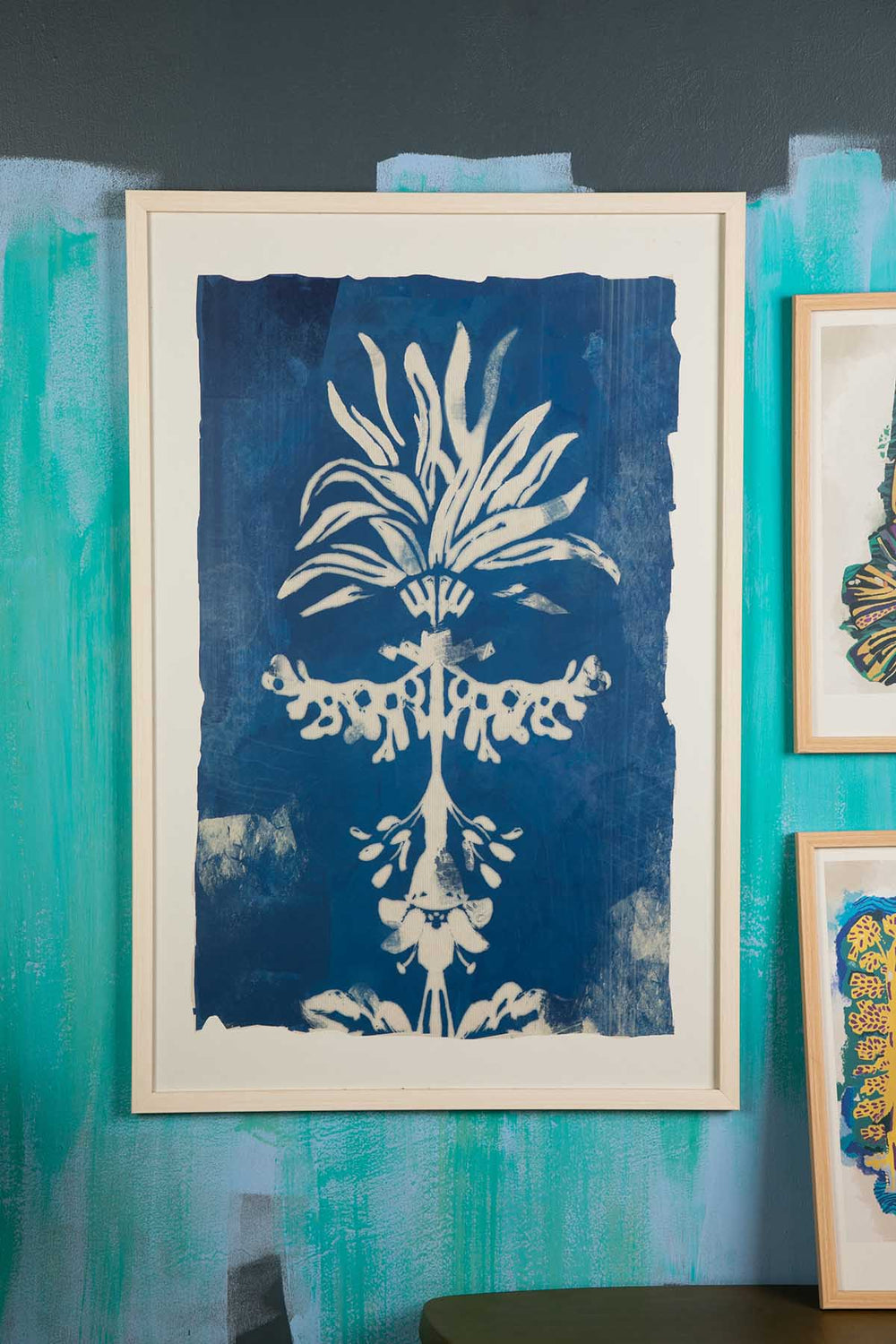 Montane Shrub Wall Art (Cyano Blue)