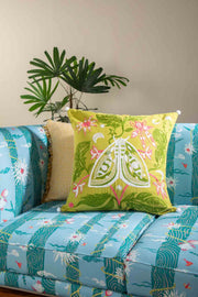 ACCENT CUSHIONS Moon Flyers Cushion Citron Green Cushion Cover (46 Cm X 46 Cm)
