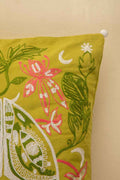 ACCENT CUSHIONS Moon Flyers Cushion Citron Green Cushion Cover (46 Cm X 46 Cm)