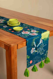 TABLE RUNNERS Moonflower Moonlit Blue Table Runner