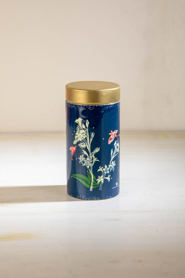 DINING ACCESSORIES Moonflower Metal Tea Caddy