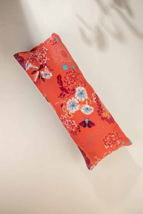 PRINT & PATTERN CUSHIONS Moonflower Dusky Red Cushion Cover (36 Cm X 90 Cm)