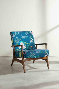 Moonflower Moonlit Blue Fabric