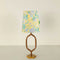 Mula Rose Gold Table Lamp with Damask Rose Taper Drum Lampshade (Butter Yellow)