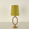 Mula Rose Gold Table Lamp with Solid Taper Lampshade (Citron Green)
