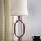 Mula Rose Gold Table Lamp with Solid Taper Lampshade (Off White)