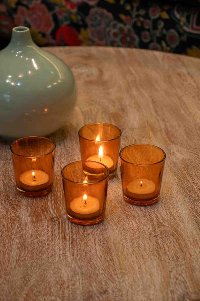 VOTIVES Myst Flame Orange Candle Votive (Set Of 2)