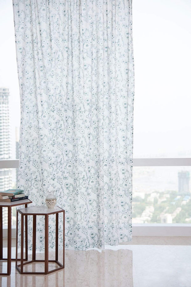 CURTAINS Naalku Outline Sky Outline Sheer Curtain (Cotton Voile)