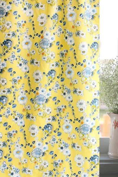 COTTON FABRIC AND CURTAINS Naalku Cotton Fabric And Curtains (Yellow)