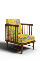 Nara Accent Chair in Kachnar Yellow Fabric