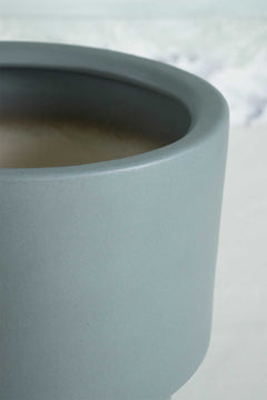 LARGE PLANTERS Nested Ceramic Medium Planter With Tray
