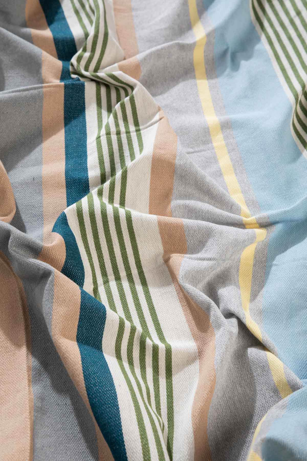 Neu Happy Striper Patterned Upholstery Fabric (Tropical Green)