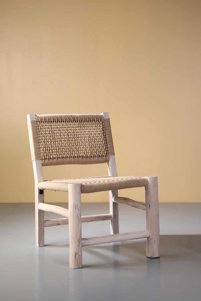 DINING CHAIRS Neura Eucalyptus Wood And Rope Chair
