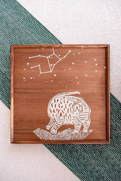 TRAYS Night Tiger Wood Serving Tray
