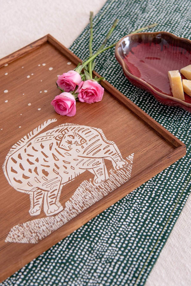 TRAYS Night Tiger Wood Serving Tray