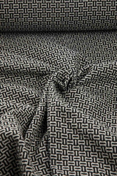 SOLID & TEXTURED UPHOLSTERY FABRICS Nilgiri Solid Upholstery Fabric (Black/White)