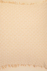 SOLID & TEXTURED CUSHIONS Nilgiri Geo Weave Beige Cushion Cover (41 Cm X 41 Cm)