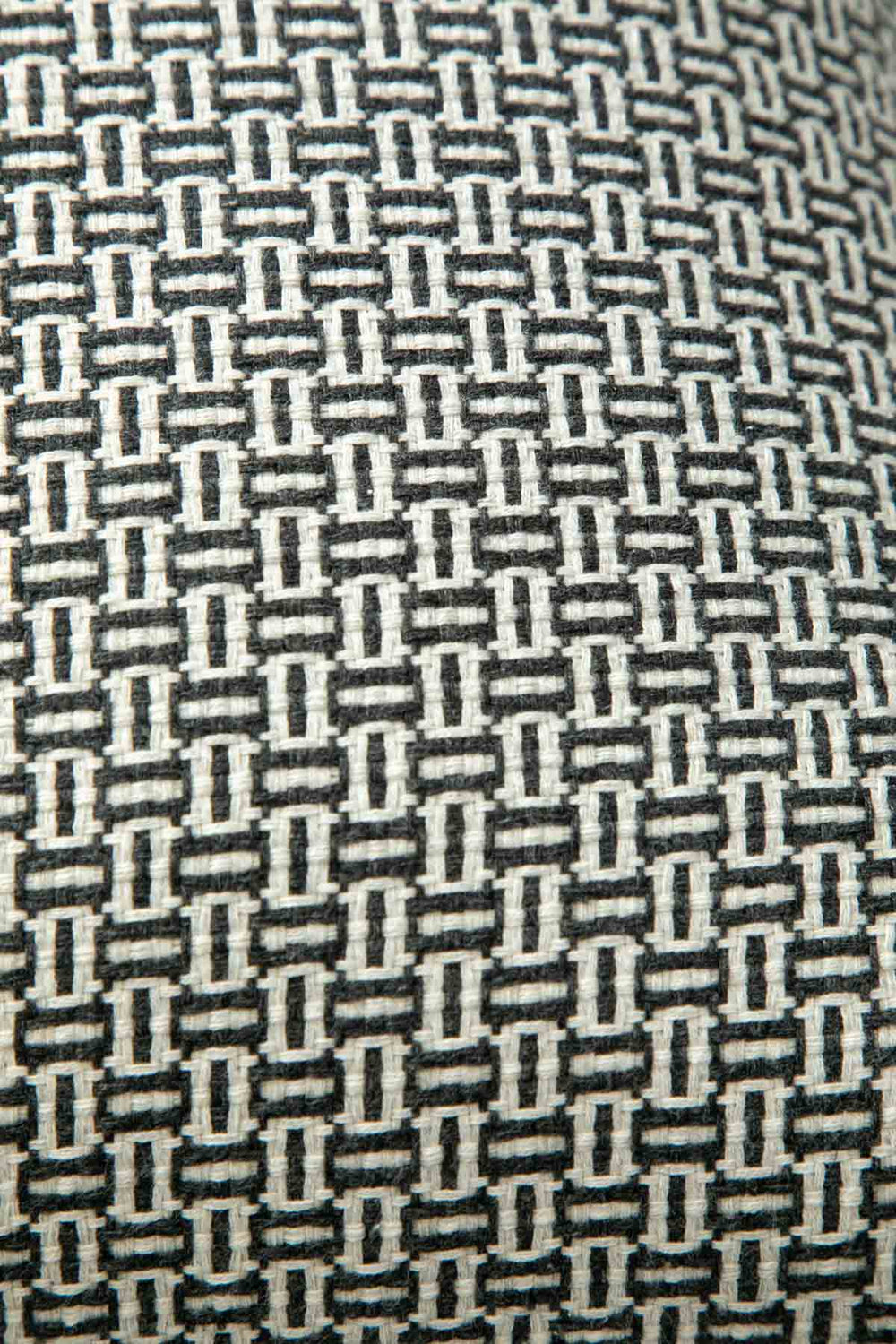 SOLID & TEXTURED CUSHIONS Nilgiri Black and White Cushion Cover (46 X 46 Cm)