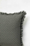SOLID & TEXTURED CUSHIONS Nilgiri Black and White Cushion Cover (46 X 46 Cm)