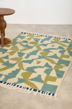 Noel Arches Woven Rug (Blue Fields)