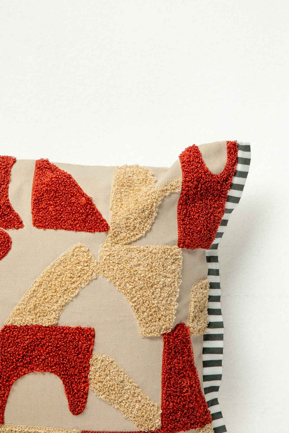 ACCENT CUSHIONS Noel Brick and Beige Cushion Cover (36 X 51 Cm)